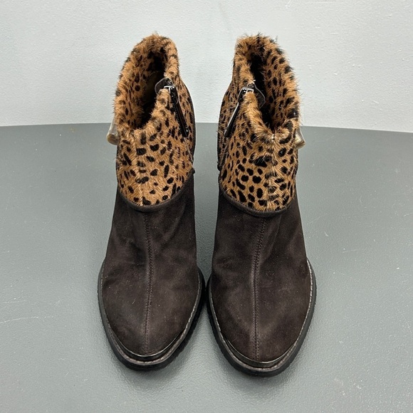 Donald J Pliner Suede Leopard Print Boots - Picture 8 of 9